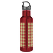 Cranberry Plaid Waterfles (Achterkant)