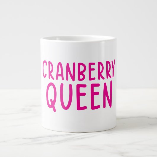 Cranberry Queen Mug Funny Thanksgiving Coffee Cup Extra Grote Beker (Voorkant)