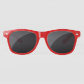 Cranberry Red en White Checkerboard Pattern Zonnebrillen (Voorkant)