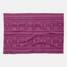 Cranberry Red Modern Mudcloth Pattern