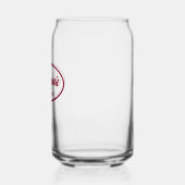 Cranberry Red Stylisé Nom Bridesmaid Verre (Gauche)