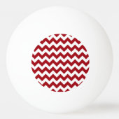 Cranberry Red White Chevron Zig-Zag Pattern Pingpongballen (Achterkant)
