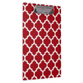 Cranberry Red White Moroccan Quatrefoil Pattern #5 Klembord (Rechts)