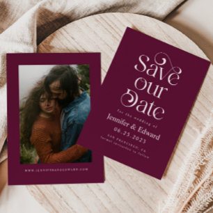 Cranberry Rode Typografie Trouw Save The Date