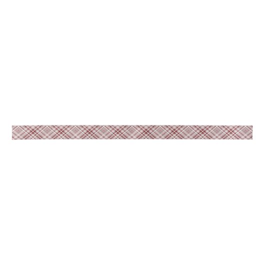 Cranberry rood wit diagonaal plaid lint (Voorkant)