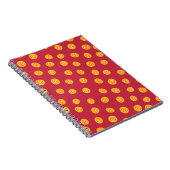 Cranberry rouge et orange cercles mignons carnet (Côté Droit)