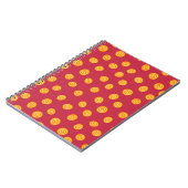 Cranberry rouge et orange cercles mignons carnet (Côté gauche)