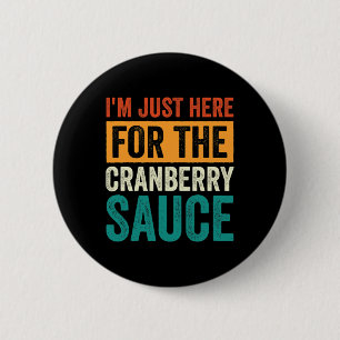 Cranberry Sauce Jellied Happy Thanksgiving in blik Ronde Button 5,7 Cm