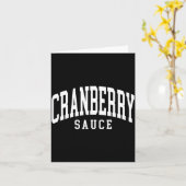 Cranberry Sauce Thanksgiving Cooking Funny  Kaart (Gele Bloem)