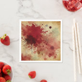 Cranberry Spice Splatter Distressed Ink Decoupage Servet (Insitu)