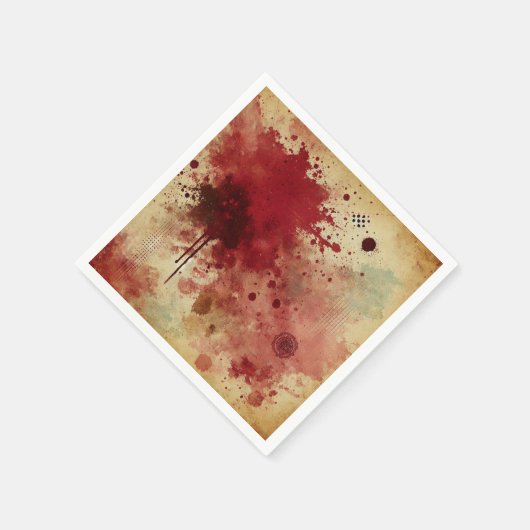 Cranberry Spice Splatter Distressed Ink Decoupage Servet (Hoek)