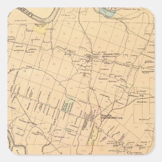 Cranberry Township Vierkante Sticker (Voorkant)