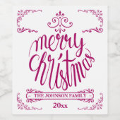 Cranberry,  typografie vakantie wijn etiket (Enkel label)