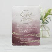 Cranberry Watercolor Invitation de la douche nupti (Debout devant)