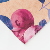 Cranberry Waterverf: Wilde bessen naadloos Fleece Deken (Hoek)