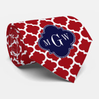 Cranberry WhMoroccan #5 Navy Blue Name Monogram