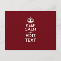 Cranberry Wine Burgundy Decor Keep Calm Jouw tekst