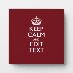 Cranberry Wine Burgundy Decor Keep Calm Jouw tekst Fotoplaat
