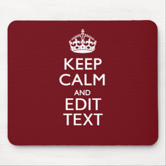 Cranberry Wine Burgundy Decor Keep Calm Jouw tekst Muismat