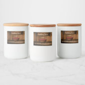 Cranberrysaus Rustiek Hout Productlabel 3 "x2" Voedselcontainer Etiket (Flessen)