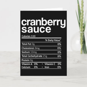 Cranberrysaus Voeding Leuk Thanksgiving Kerstmis Kaart