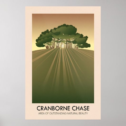 Cranborne Chase AONB Travel Poster (Devant)