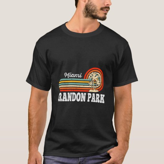 Crandon Park Miami Palm Tree Beach T-shirt (Voorkant)