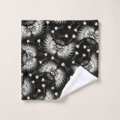 Crâne à ailes de romance gothique victorienne et r (Gant de toilette)