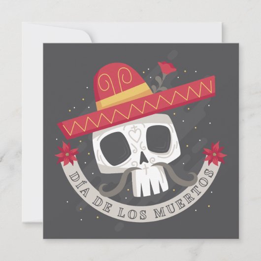 Crâne à sucre Dia de los Muertos | Invitation du p (Devant)