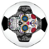 Crâne à sucre "Jour des morts" Dentelle Damas Pers (Tourné)