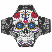 Crâne à sucre "Jour des morts" Dentelle Damas Pers (Plat)