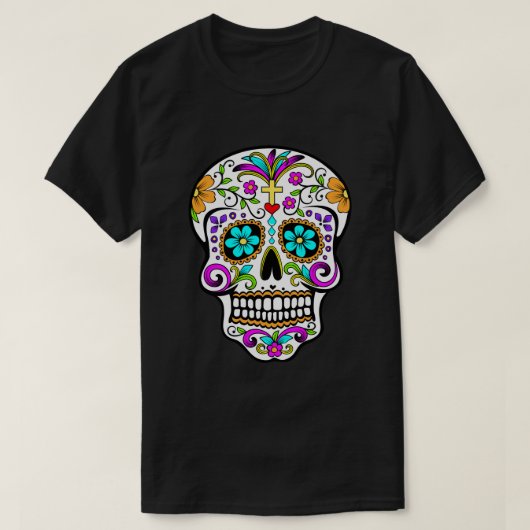 Crâne à sucre "Jour des morts" T-shirt (Design devant)