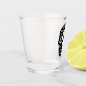 Crâne à sucre mexicain 2 Verre noir et blanc (Gauche)