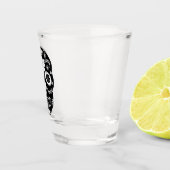 Crâne à sucre mexicain 2 Verre noir et blanc (Droite)
