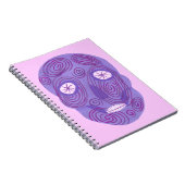 Crâne à sucre pourpre avec Carnet à perles roses (Côté Droit)