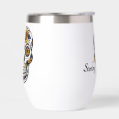 Crâne à sucre rose jaune personnel (Gauche)