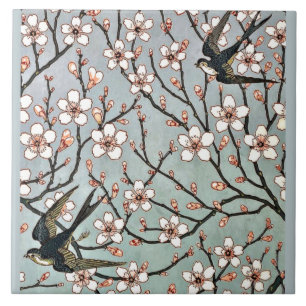 Crane - Almond Blossom en Swallows Tegeltje