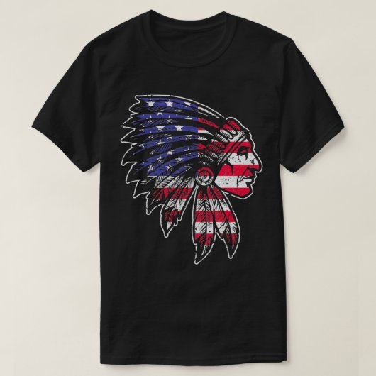 Crâne amérindienne TShirt 1 (Design devant)