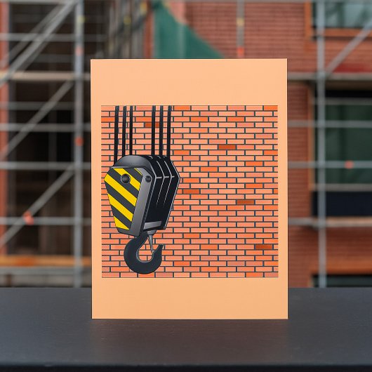 Crane And Hook Machinery Invitations