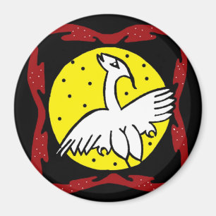 Crane and moon magnet magneet