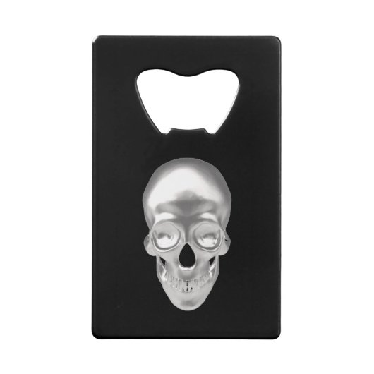 Crâne argent, 3D -  (Devant)