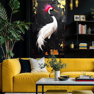 Crane Art - Hedendaagse Aziatisch-Geïnspireerde Vo Foto Afdruk