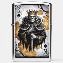 Crâne Art King of Spades - Carte de jeu gothique