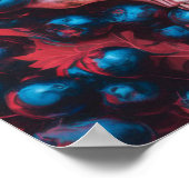 Crâne aux bleuets Imprimer Poster Mur Art (Coin)