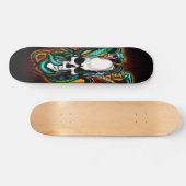 Crâne avec 2 Cobras Skateboard (Horz)