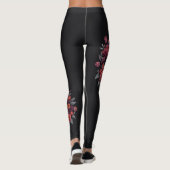 Crâne avec Leggings d'Halloween gothique Rose (Dos)