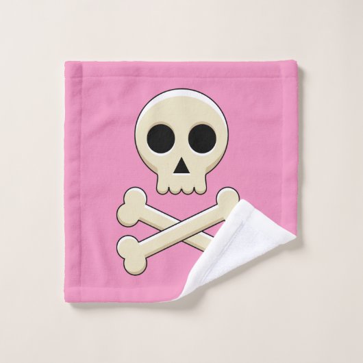 Crâne avec os (Gant de toilette)