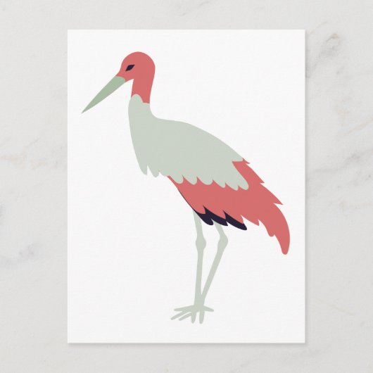 Crane Bird Briefkaart (Voorkant)