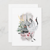 Crane Bird Japanese Artwork (Voorkant / Achterkant)