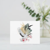 Crane Bird Japanese Artwork Uitnodiging Briefkaart (Staand voorkant)